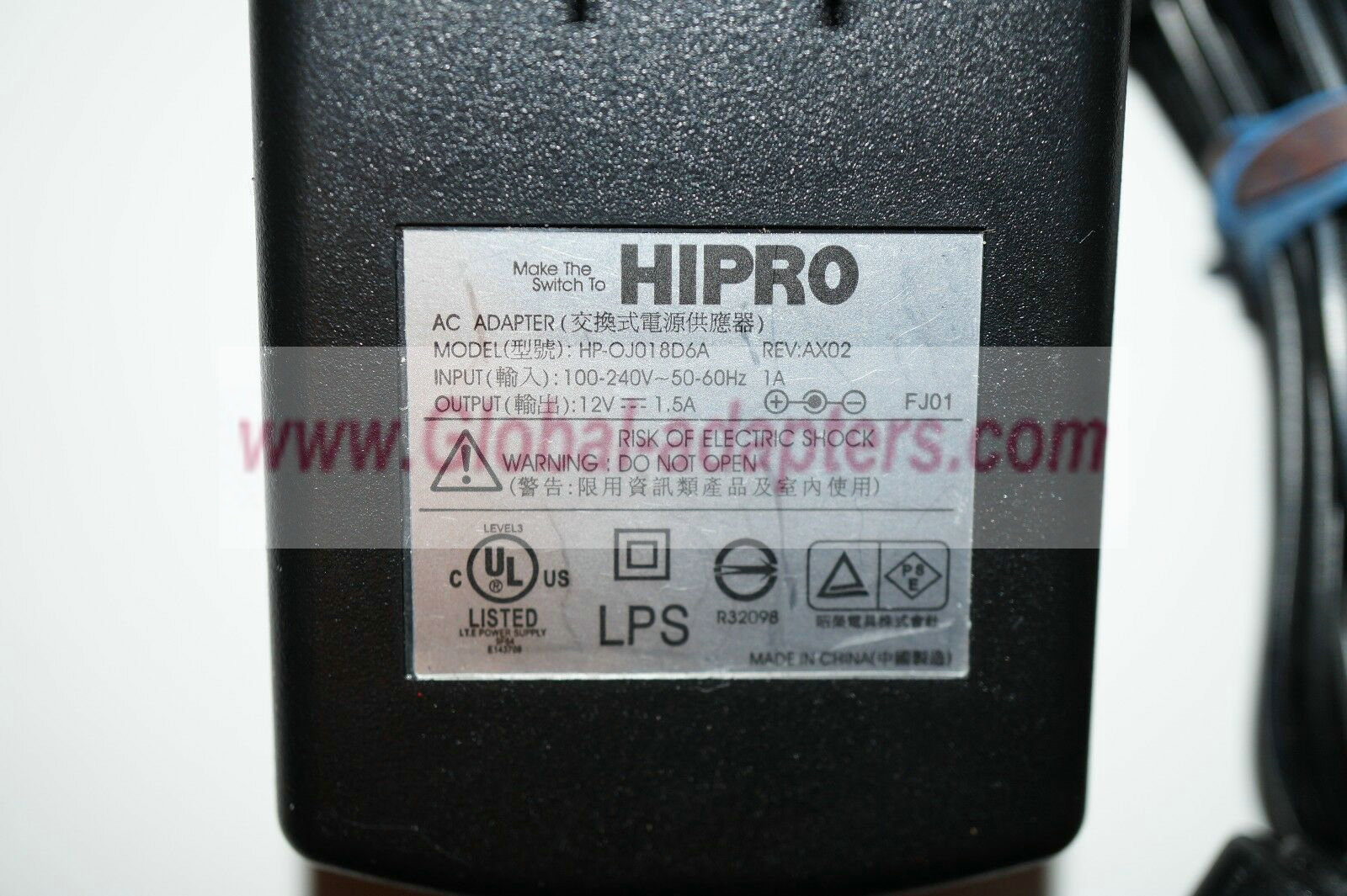 NEW 12V 1.5A Hipro HP-OJ018D6A Rev: AX02 AC Adapter