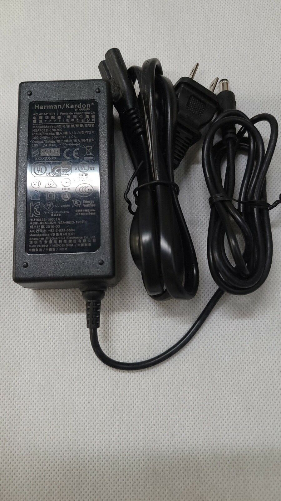 Original Harman Kardon Speaker NSA40ED-190200 AC Power Supply 19V 2A Type: AC Adapter Features: