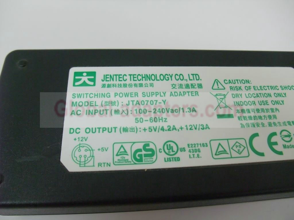 NEW 5V/4.2A 12V/3A JENTEC JTA0707-Y AC Adapter 4-Pin
