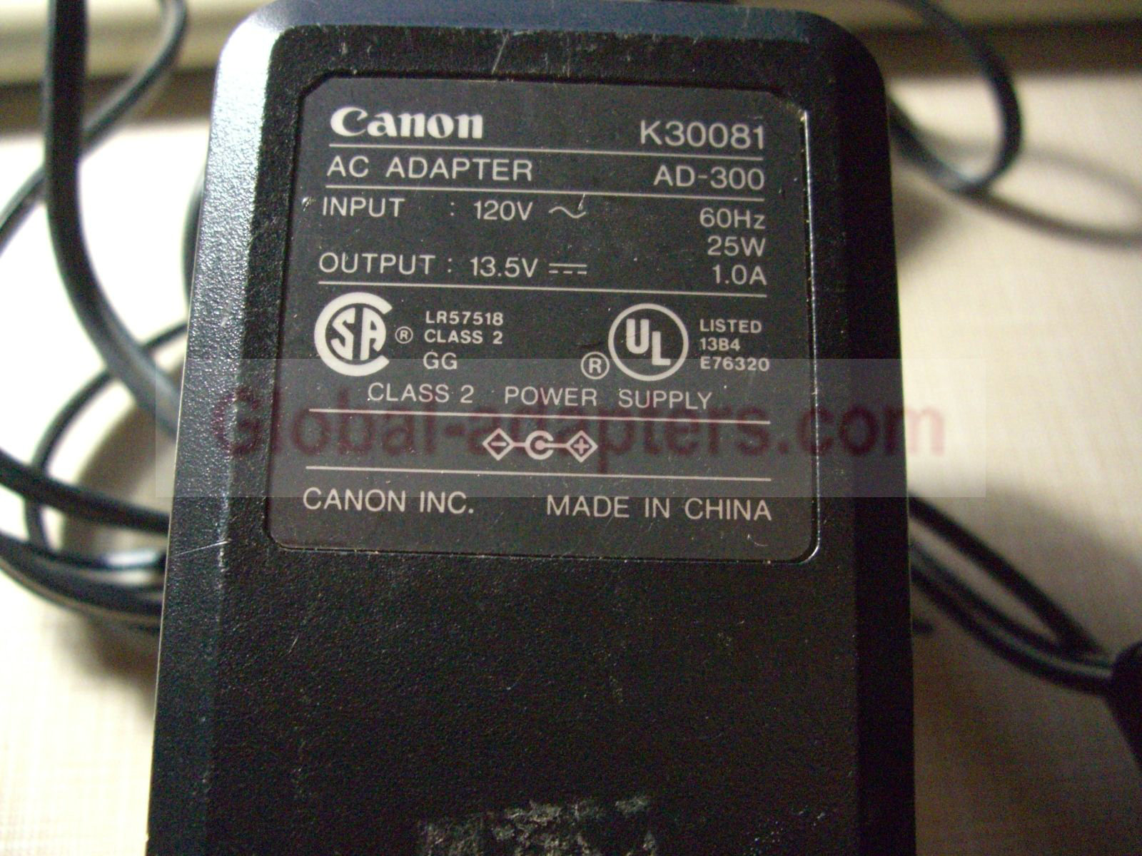 NEW 13.5V 1A CANON K30081 AD300 AC ADAPTER - Click Image to Close