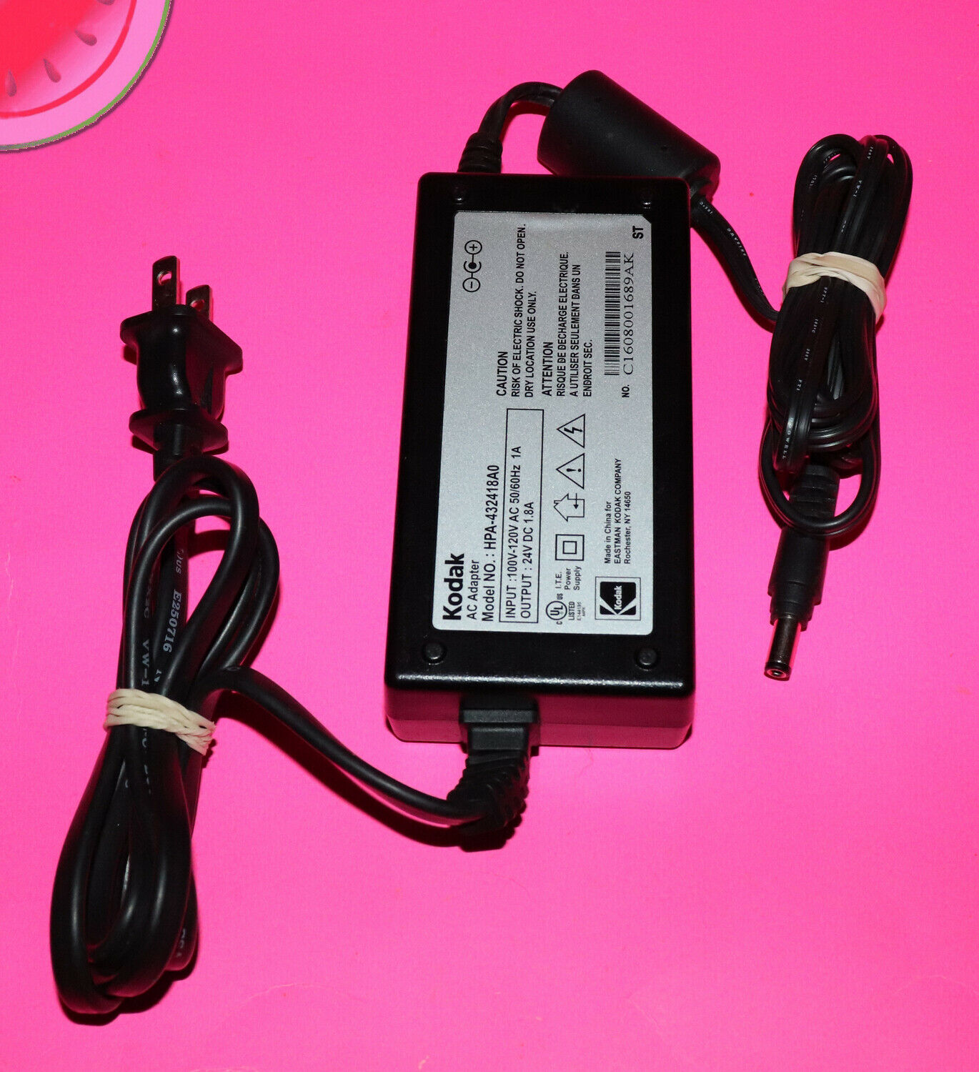 Power Supply Adapter Genuine KODAK HPA-432418A0 24V 1.8amp 1800mA AC DC Type: Adapter Features: