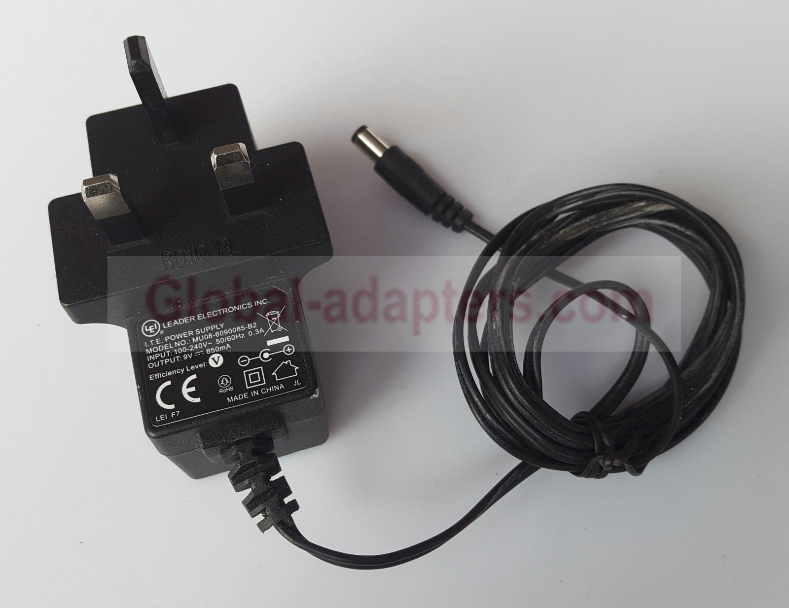 NEW 9V 0.85A LEI MU08-6090085-B2 LEADER ELECTRON INC. AC/DC POWER ADAPTER - Click Image to Close