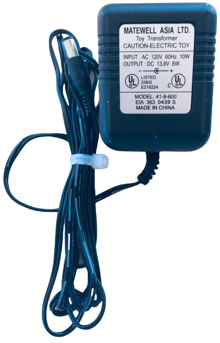 Matewell Transformer 13.8V DC 8W Asia Toy Power Supply Adapter 41-9-600 Tested Compatible Brand: