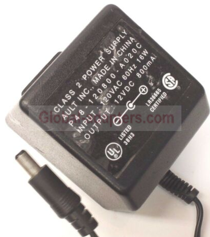 New 12V 800mA AULT P48-120800-A020C AC Power Supply Adapter - Click Image to Close