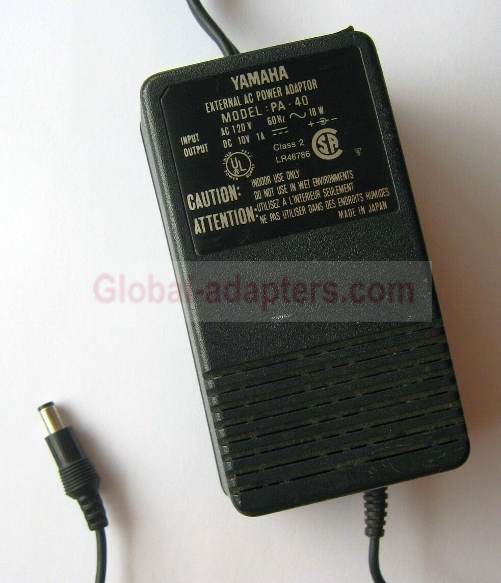 NEW 10V 1A Yamaha PA-40 Power Supply AC Adapter for Keyboards Synthesizers Drum Pad