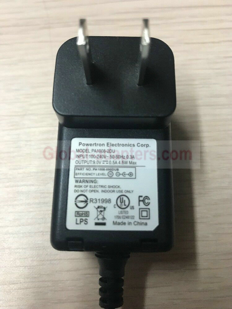 NEW 9V 0.5A Powertron PA1008-2DU AC Adapter