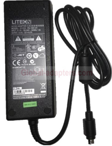 New 12V 6.67A 4-pin Liteon PA-1081-01LT ac adapter