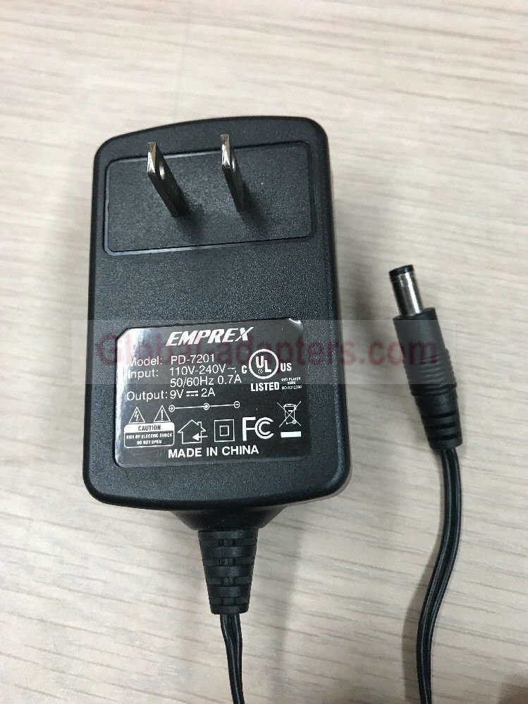 NEW 9V 2A EMPREX PD-7201 AC Power Supply Adapter - Click Image to Close