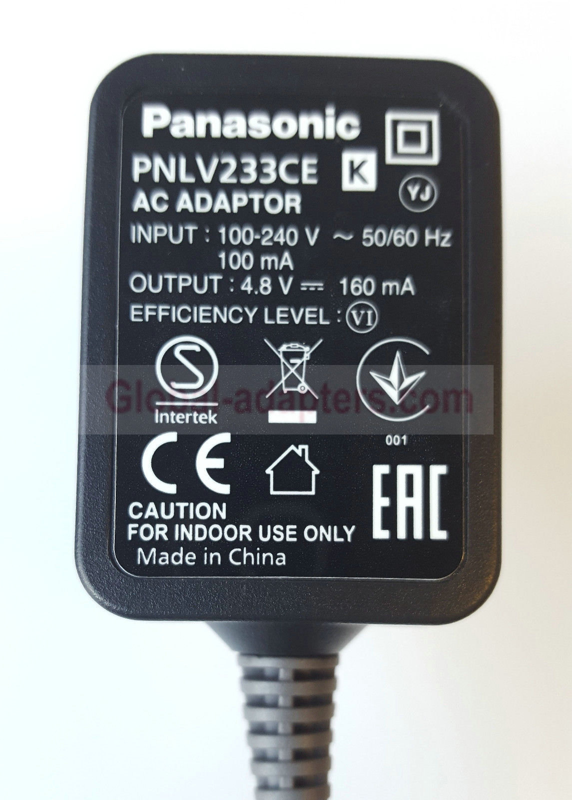 NEW 4.8V 0.16A Panasonic PNLV233CE Ac Adapter