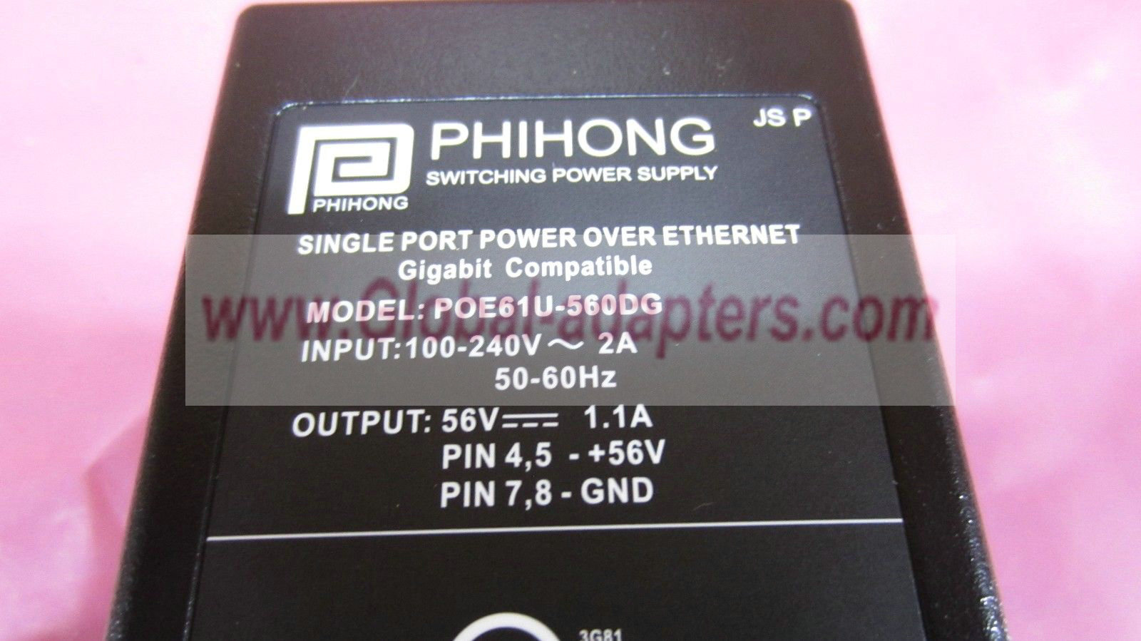 NEW 56V 1.1A Phihong POE61U-560DG Radio Universal Indoor Unit AC Power Adaptor - Click Image to Close