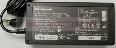 NEW 12V 2.5A Panasonic RFEA221W-1AB AG-AC90A AC90 DMPBBT01 Ac Adapter