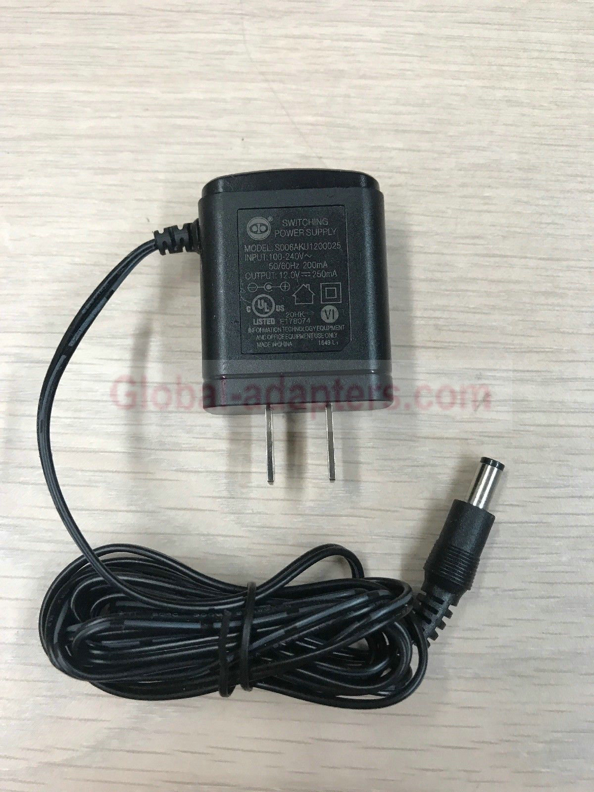 NEW 12V 250mA S006AKU1200025 AC/DC Power Supply Adapter