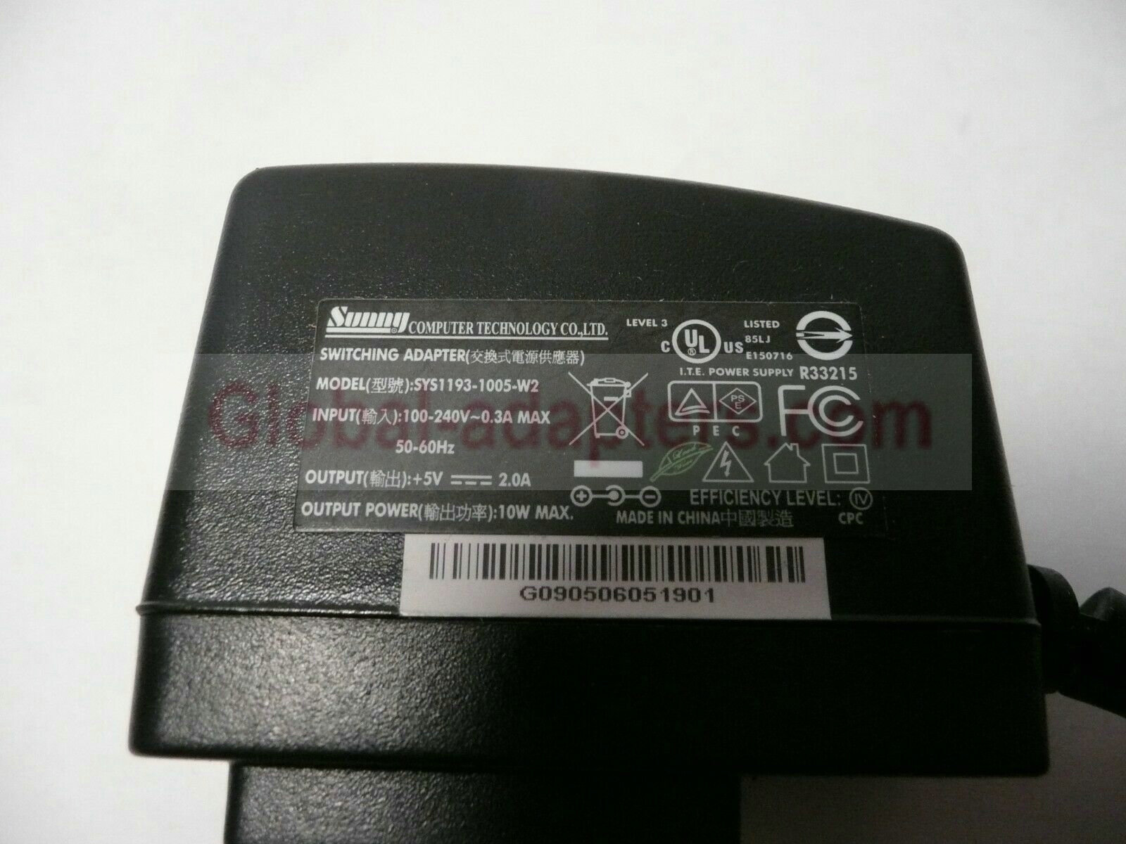 NEW 5V 2A SUNNY SYS1193-1005-W2 AC ADAPTER