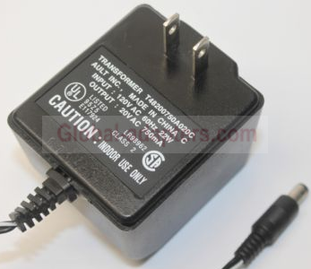 New 20V 750mA Ault T48200750A020C Class 2 Transformer AC Adapter - Click Image to Close