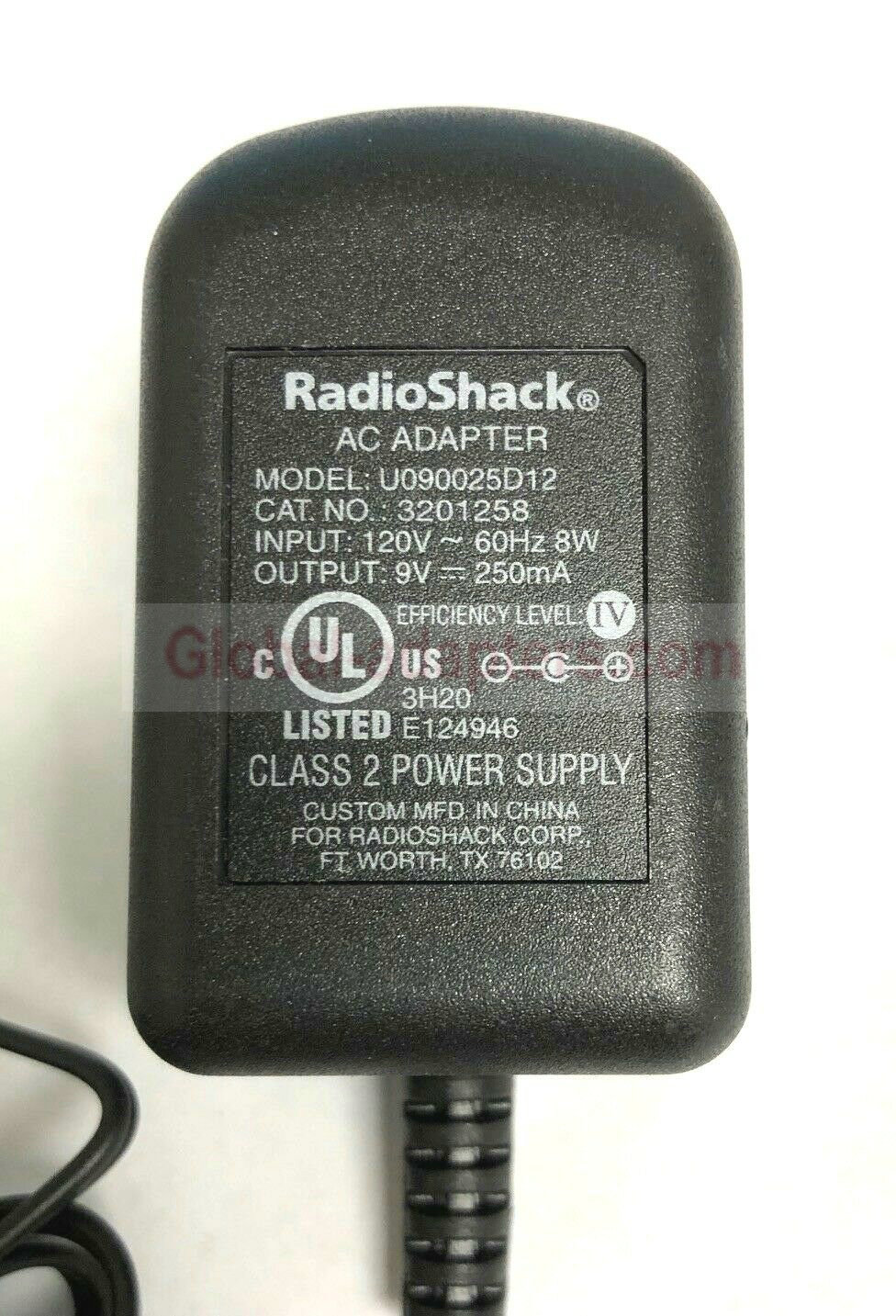 New 9V 250mA RadioShack U090025D12 3201258 Power Supply AC ADAPTER