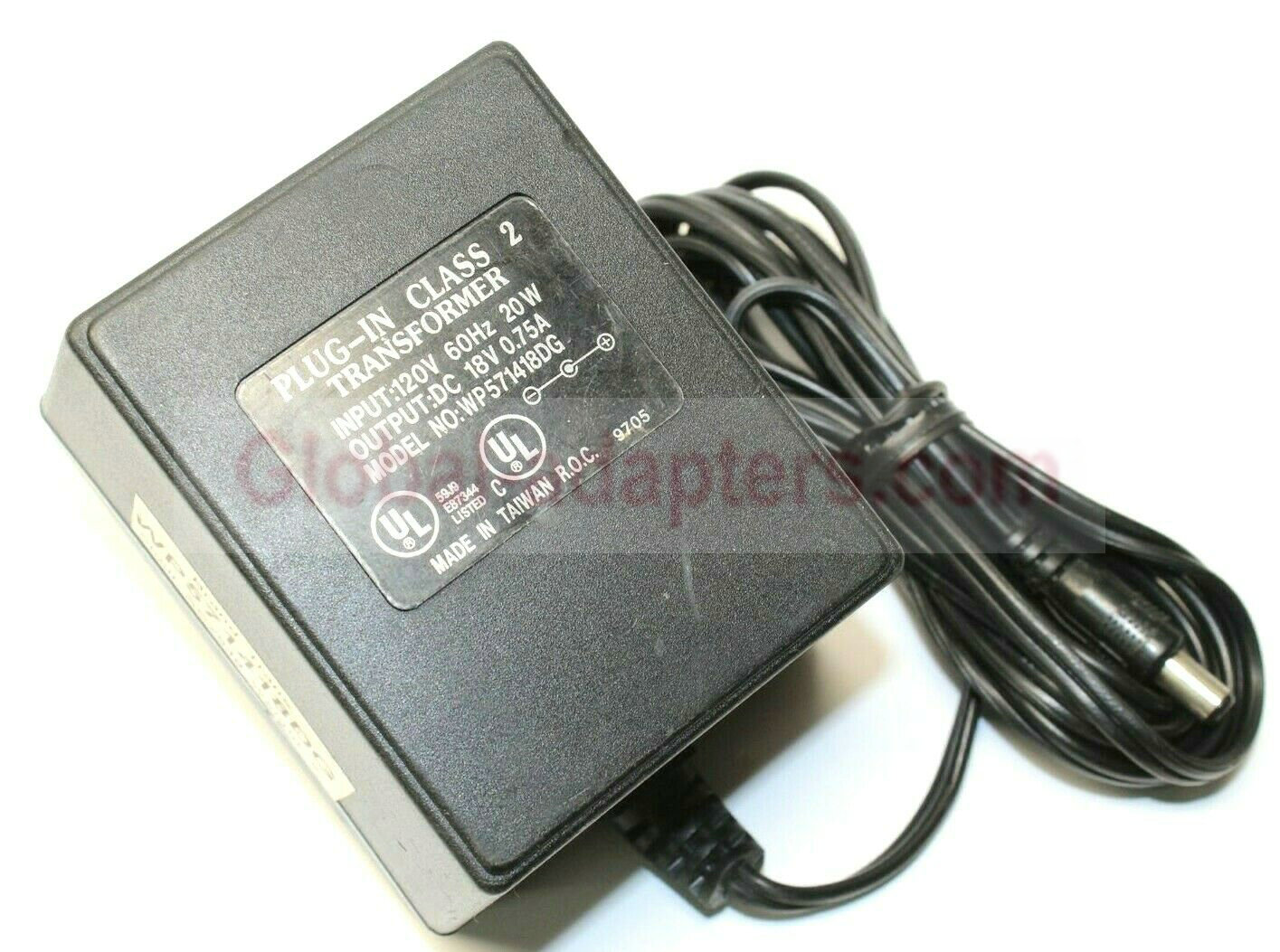 New 18V 0.75A WP571418DG Plug-In Class 2 Transformer Power Supply Ac Adapter