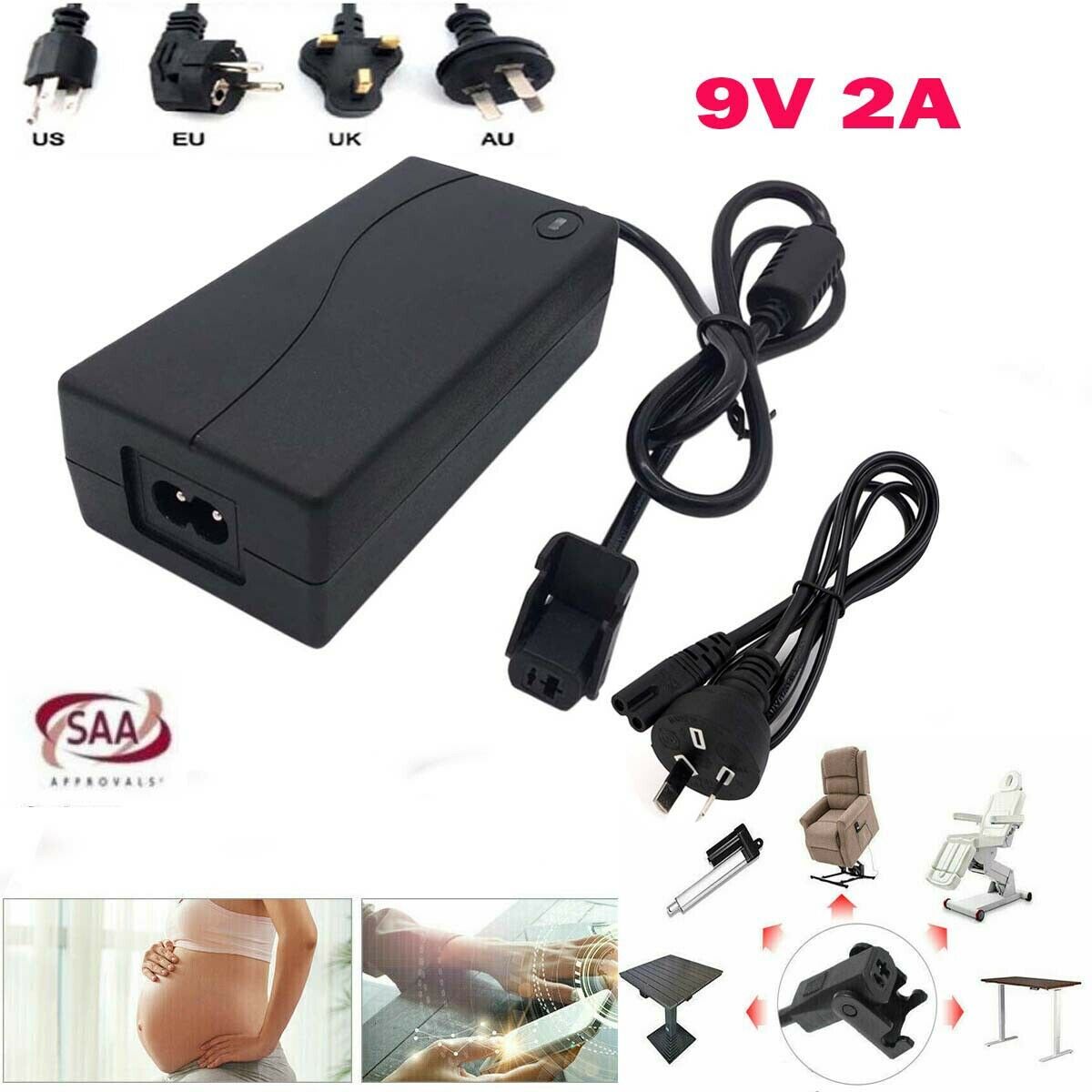 29V AC/DC Power Supply Electric Recliner Sofa Lift Chair Adapter Transformer US Brand: Unbranded