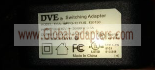 New Original 12V 1.5A DVE DSA-18PFM-12 FUS - 120150 Ac Adapter