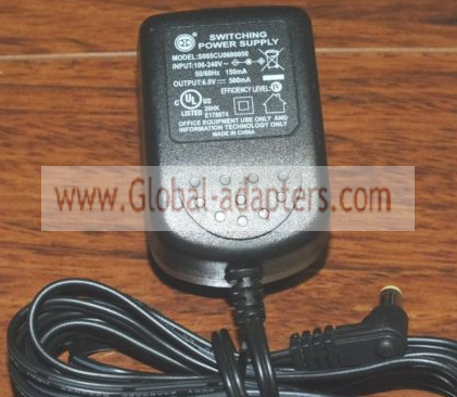 New Original 6V 500mA S005CU0600050 Switching Power Supply AC Adapter - Click Image to Close