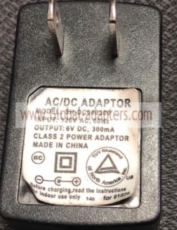 New Original 6V 300mA SH-DC060300 AC Adapter - Click Image to Close
