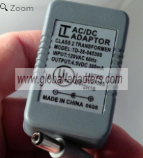 NEW 4.5V 300mA TD-28-045300 DC Power Supply Adapter - Click Image to Close