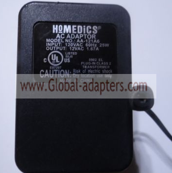 New Original 12V 1.67A HOMEDICS AA-121A6 AC Adapter - Click Image to Close