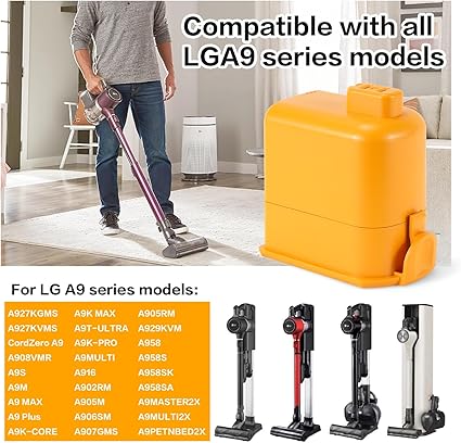 25.55V 3000mAh Battery Replacement for LG Cord Zero A9，A9S,P9,A9K-CORE,A9MAX,A9T-Ultra,A9K-PRO,A9N,A