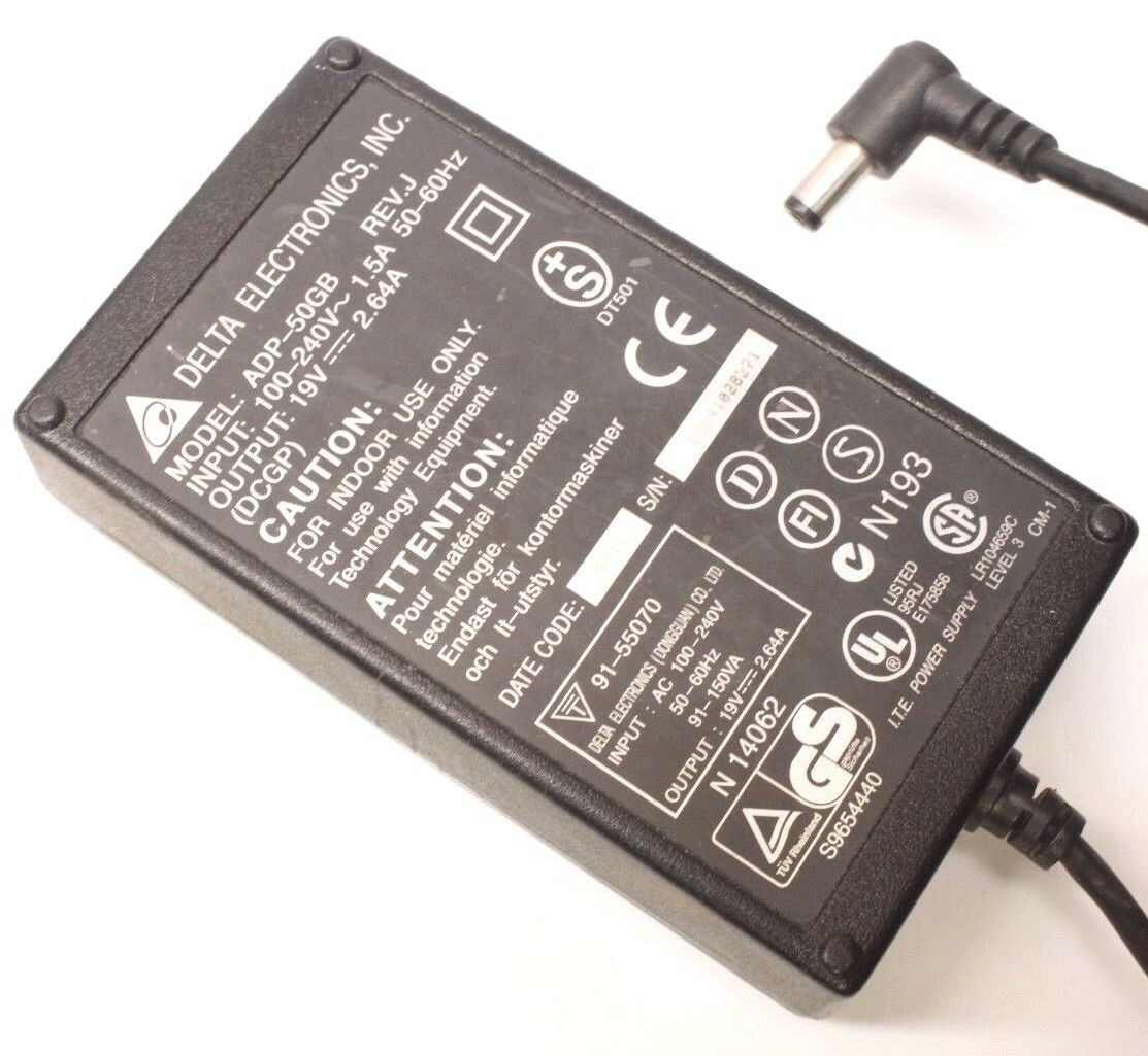 Genuine OEM Delta ADP-50GB AC DC Power Supply Adapter Charger Output 19V 2.64A Brand: Delta Type
