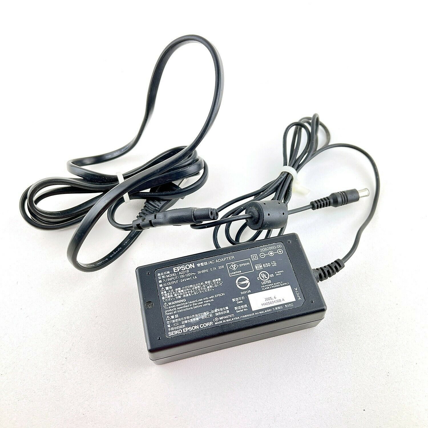 Epson AC Adapter A221B Power Supply Printer Scanner 24V 1.1A Black 26W Genuine Compatible Brand: F