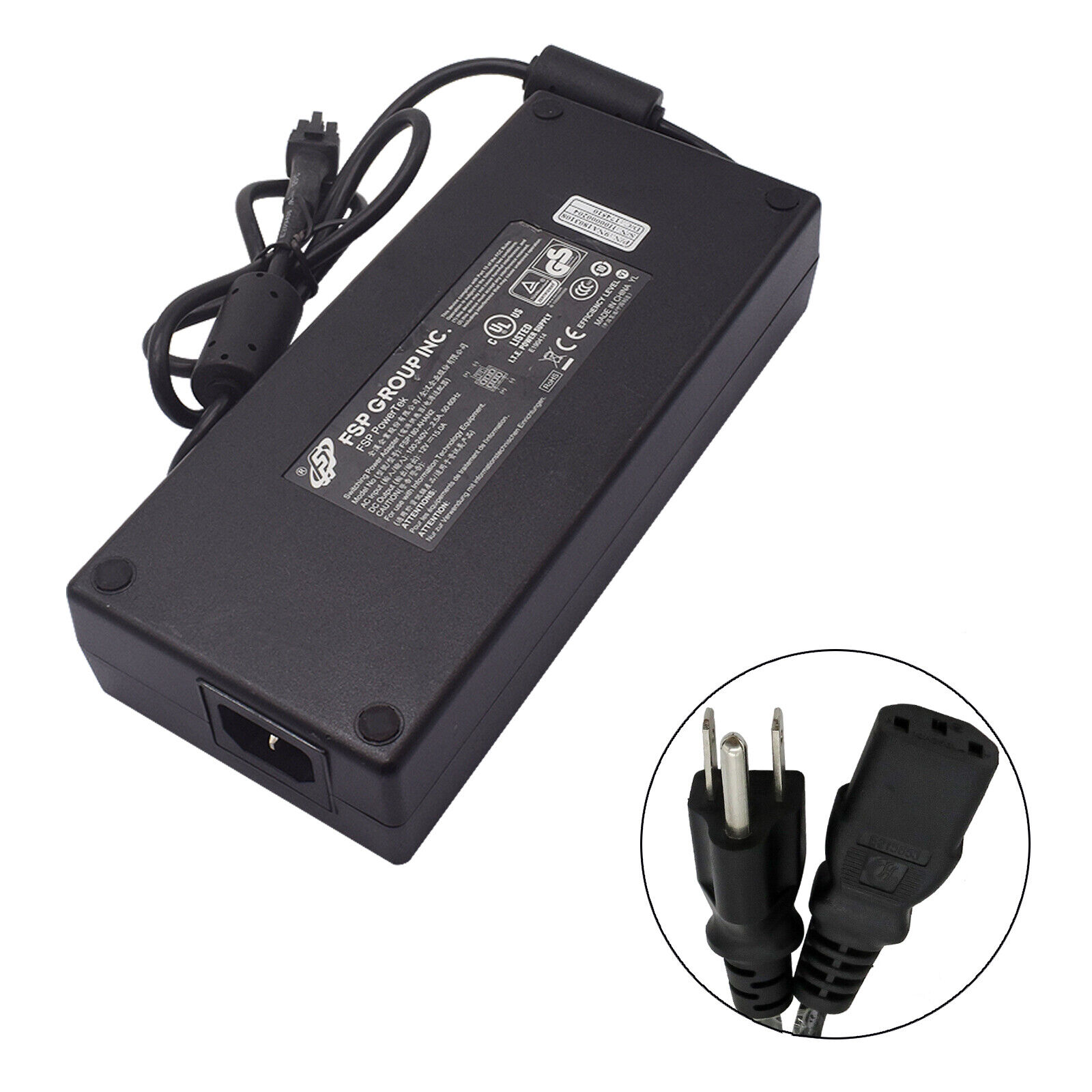 Original FSP FSP180-AHAN1 180W 12V 15A 6-PIN Switching Power Supply AC Adapter Model: FSP075-DMAB1