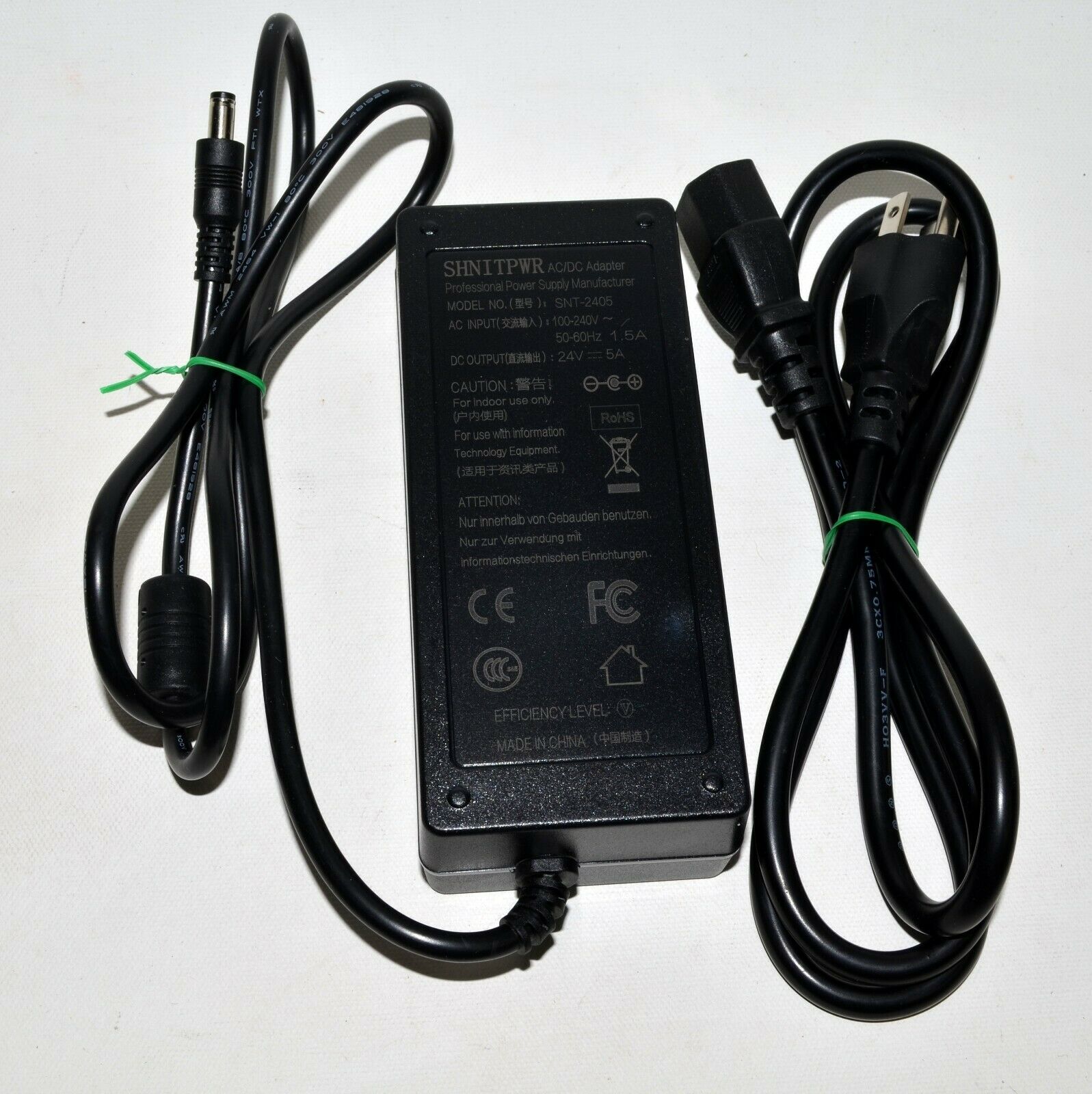 Shnitpwr ACDC Power Adapter Supply SNT-2405 24V 5A Compatible Brand: Universal Brand: Shnitpwr