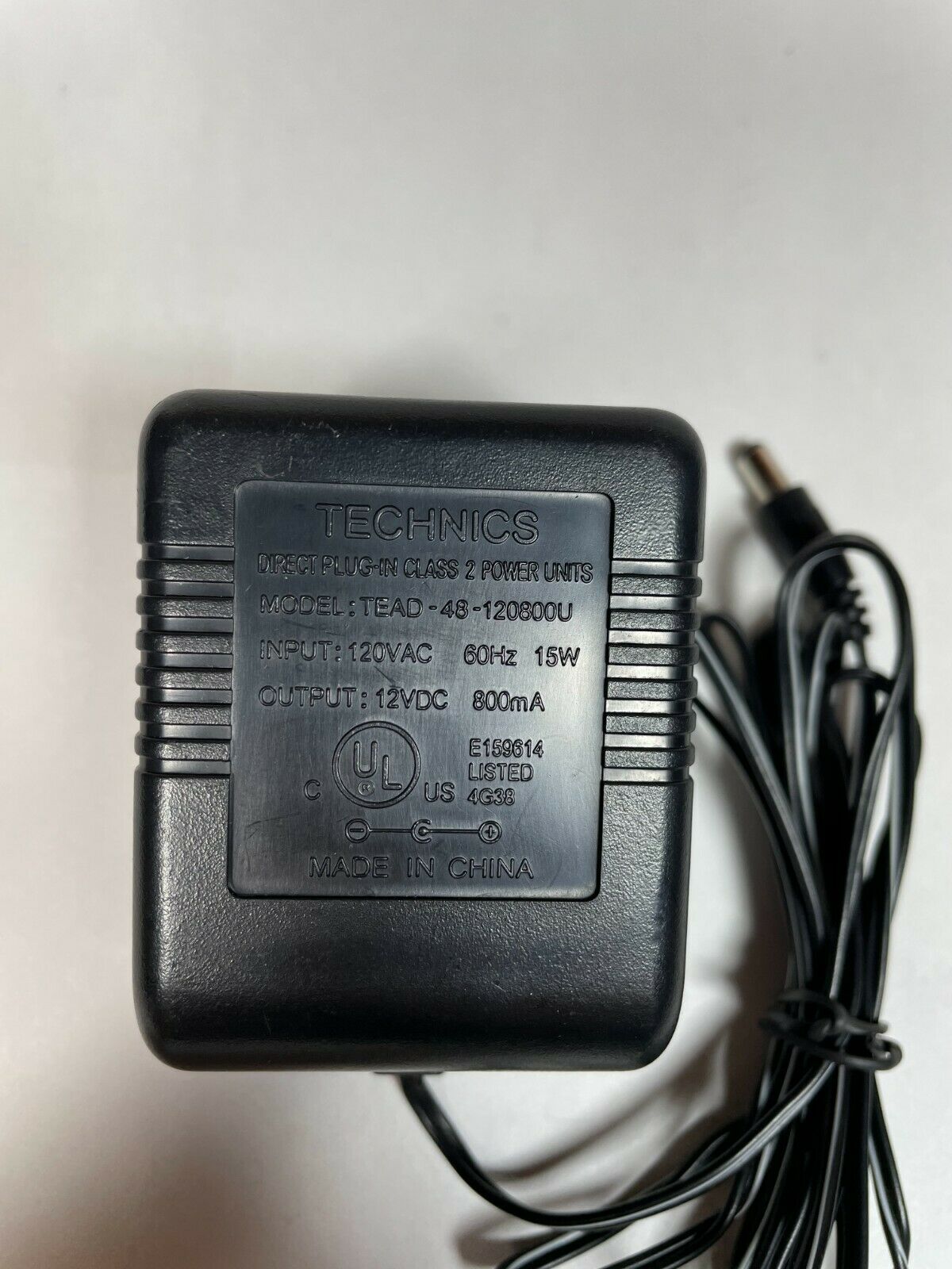 Genuine Technics TEAD-48-120800U Power Supply Adapter 12V 800mA 15W Custom Bundle: No Type: AC TO - Click Image to Close
