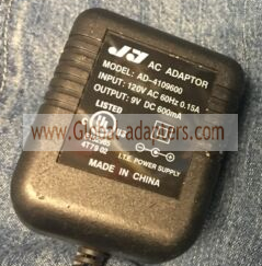 Genuine Original 9V 600mA JY AD-4109600 AC Adapter