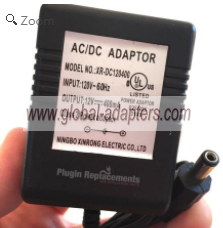 NEW 12V 400mA XR-DC120400 AC Adapter