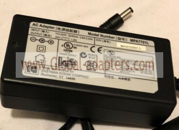 New Original 24V 1.8A Kodak MPA7701L AC Power Adapter - Click Image to Close