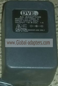 New Original 13.5V 1A DVE DV-1280-2 AC Power Supply Adapter