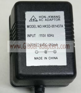 New Original 9V 250mA Hon-Kwang HKSD-001437A AC Adapter