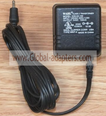 New Original 3V 100mA WAHL D35-03-100 AC Adapter - Click Image to Close