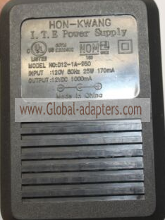 New Original 12V 1A Hon-Kwang D12-1A-950 ITE Power Supply Adapter