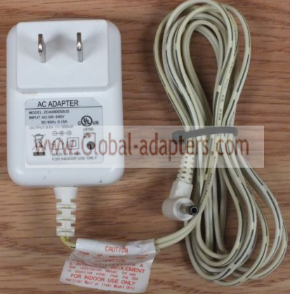New Original 9V 500mA ZDA090050US White AC Adapter