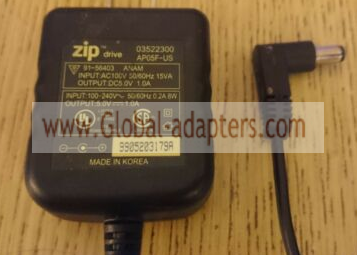 New Original 5V 1A Zip Drive AP05F-US 03522300 AC Adapter