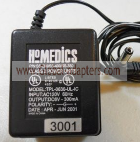 New Original 6V 300mA HoMedics Power Adapter Sound Radio SS-4000 SS-4500 SS-4510 SS-4510B - Click Image to Close