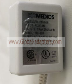 New Original 6V 140mA Homedics BC 826 Massager PM 606 Power Supply Adapter