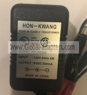 New Original 12V 100mA HON-KWANG D9200-01 Ac Adapter