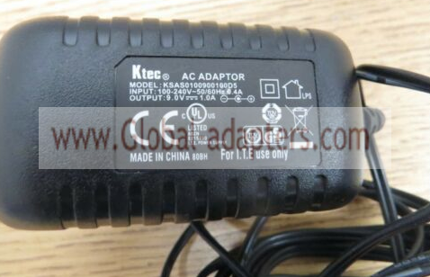 New Original 9V 1A Ktec KSAS0100900100D5 US AC Adapter