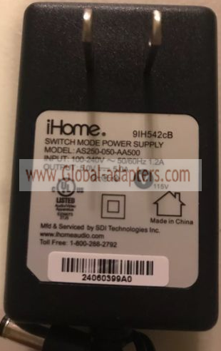 New Original 5V 5A iHome AS250-050-AA500 AC Adapter - Click Image to Close