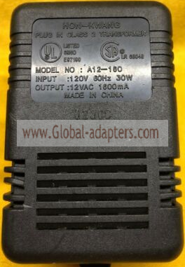 New Original 12V 1.6A HON-KWANG A12-160 AC Power Adapter