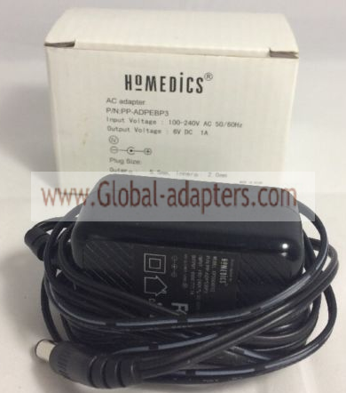 New Original 6V 1A Homedics CPS006012 PP-ADPEBP3 AC Adapter - Click Image to Close