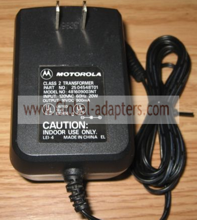 New Original 16V 900mA Motorola 481609003NT AC Adapter