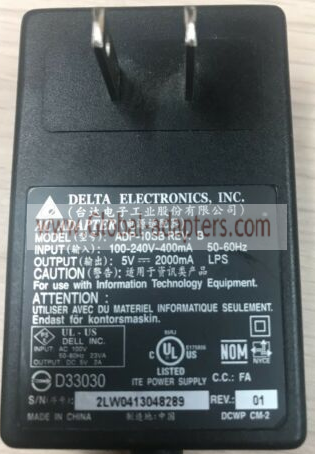New Original 5V 2A Delta ADP10SB AC Power Supply Adapter - Click Image to Close